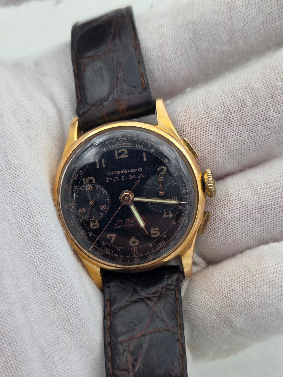 Chronographe Suisse Cie Palma Palma 18k manual 34mm