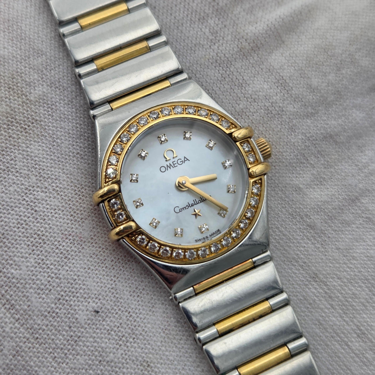 Omega Constellation Mother of pearl diamonds mop panthère alternative 1267.75 (522)
