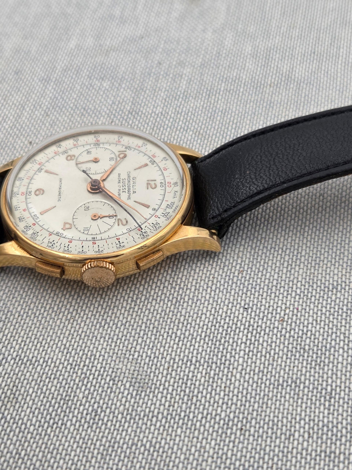 Chronographe Suisse Cie Galia Chronographe suisse galia 18k gold
