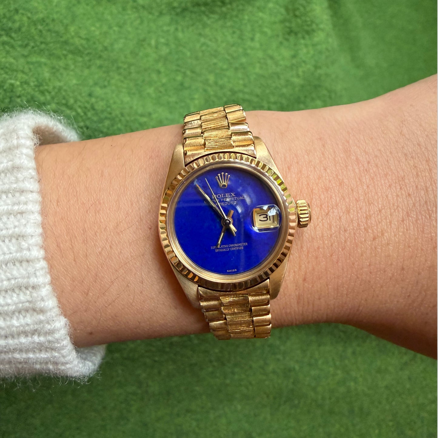 Rolex Datejust 26mm Lapis Dial with Bark Bracelet - Ref. 6927