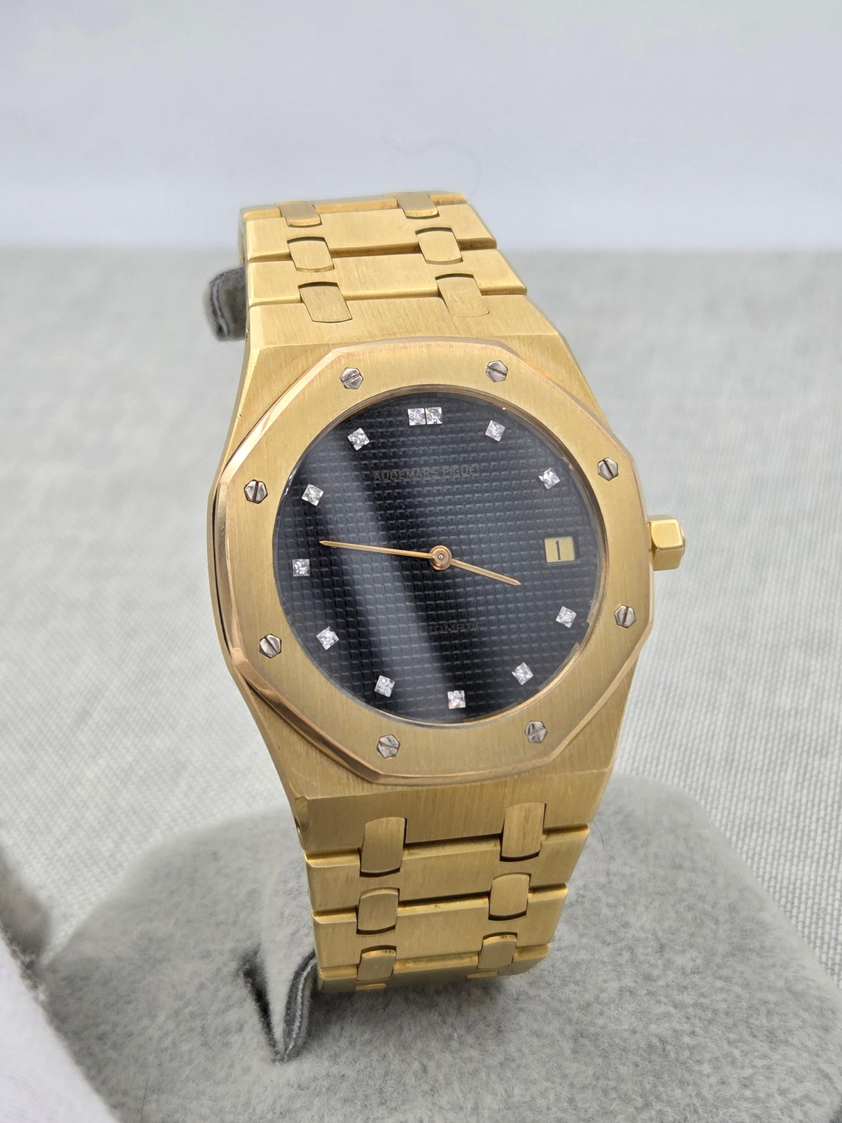 Audemars Piguet Royal Oak Jumbo Extremely Rare black diamonds dial 5402ba