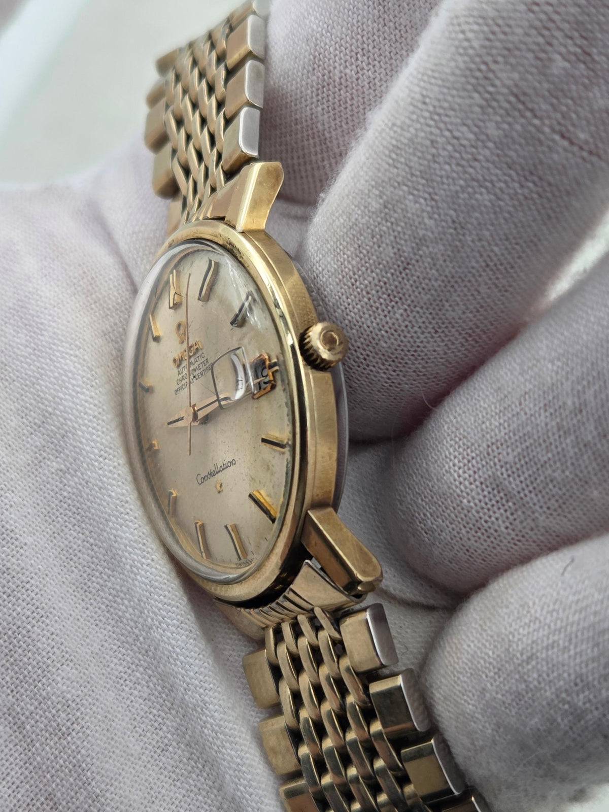 Omega Constellation Serviced Pie pan gold cap (347)
