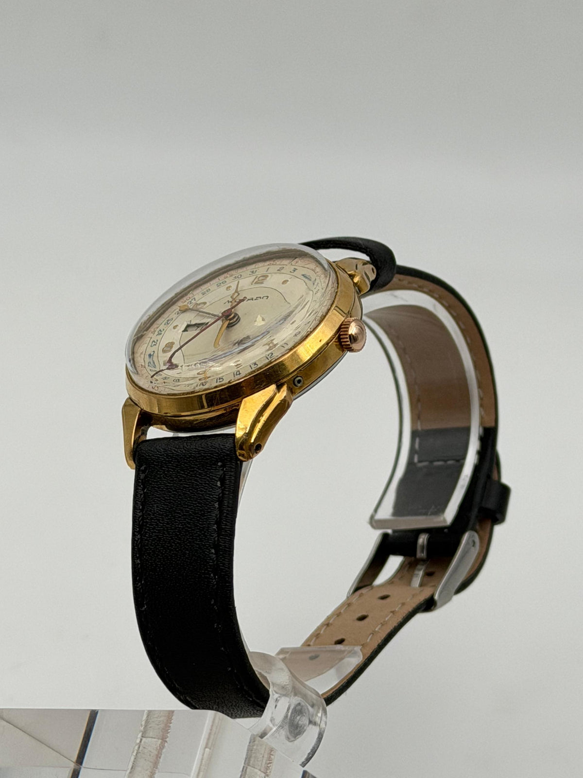 Movado Vintage Triple Calendar in gold and steel