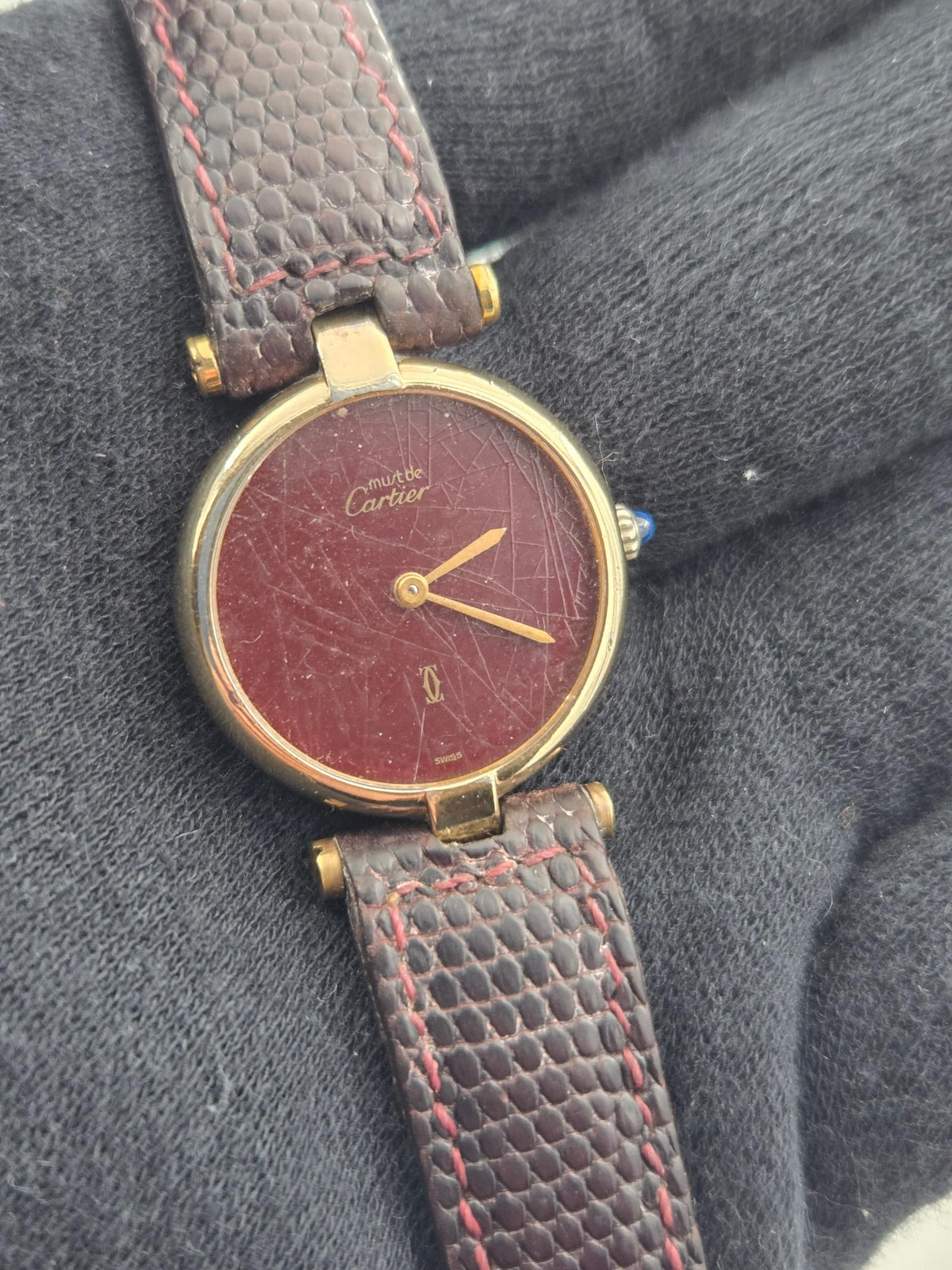 Cartier Vendome 1851 24mm must vermeil (483)