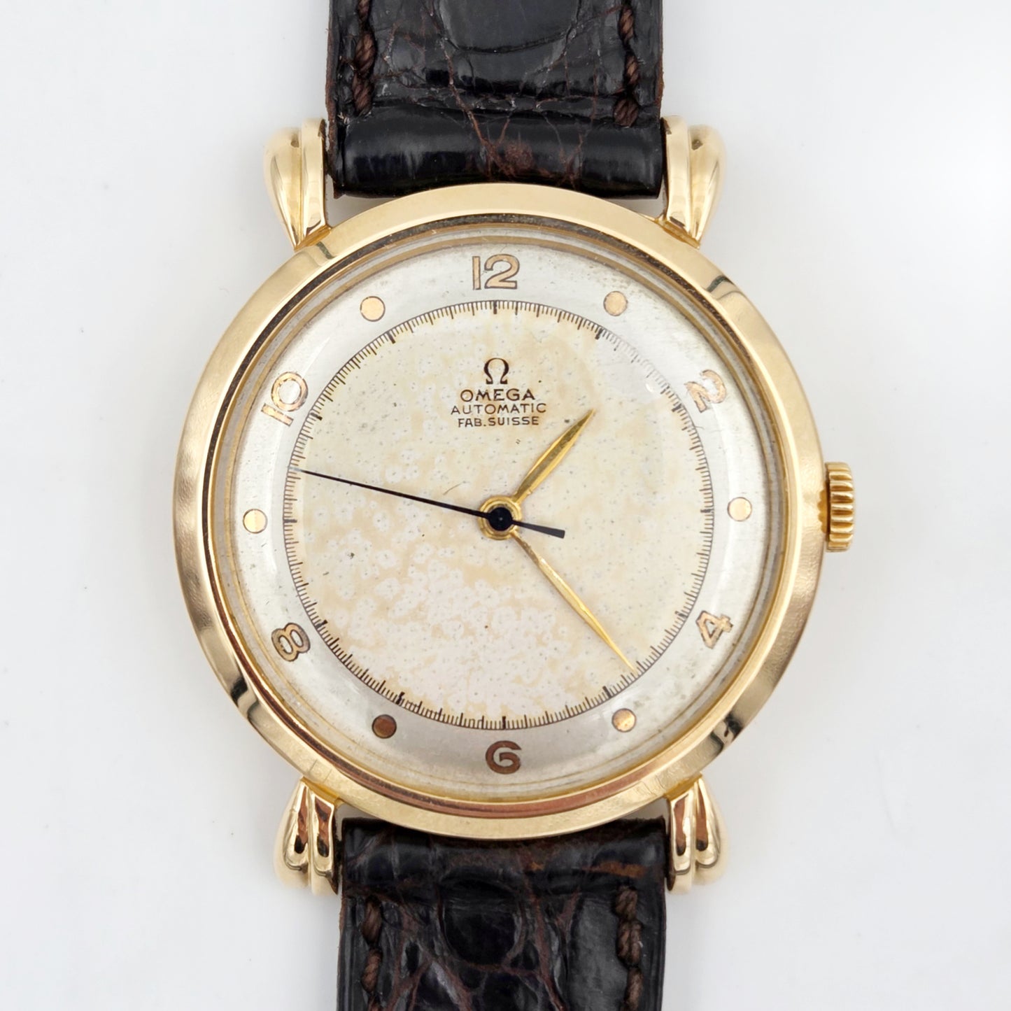 Omega Vintage Automatic “Bumper” Wristwatch, 18K Yellow Gold, 35mm circa 1944