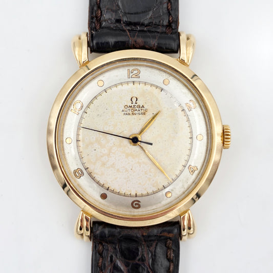 Omega Vintage Automatic “Bumper” Wristwatch, 18K Yellow Gold, 35mm circa 1944