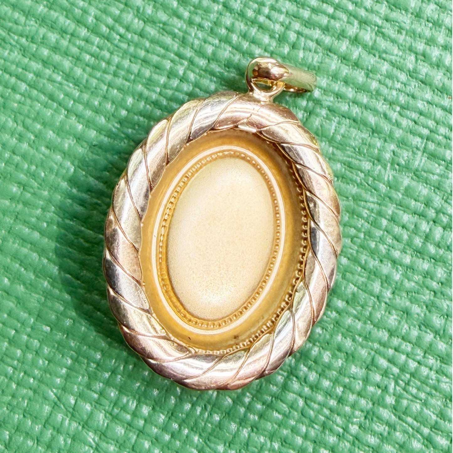 Antique French 18k Tricolour Gold Pendant with Pearl & Ruby, end 19th C. with Eagle Hallmark