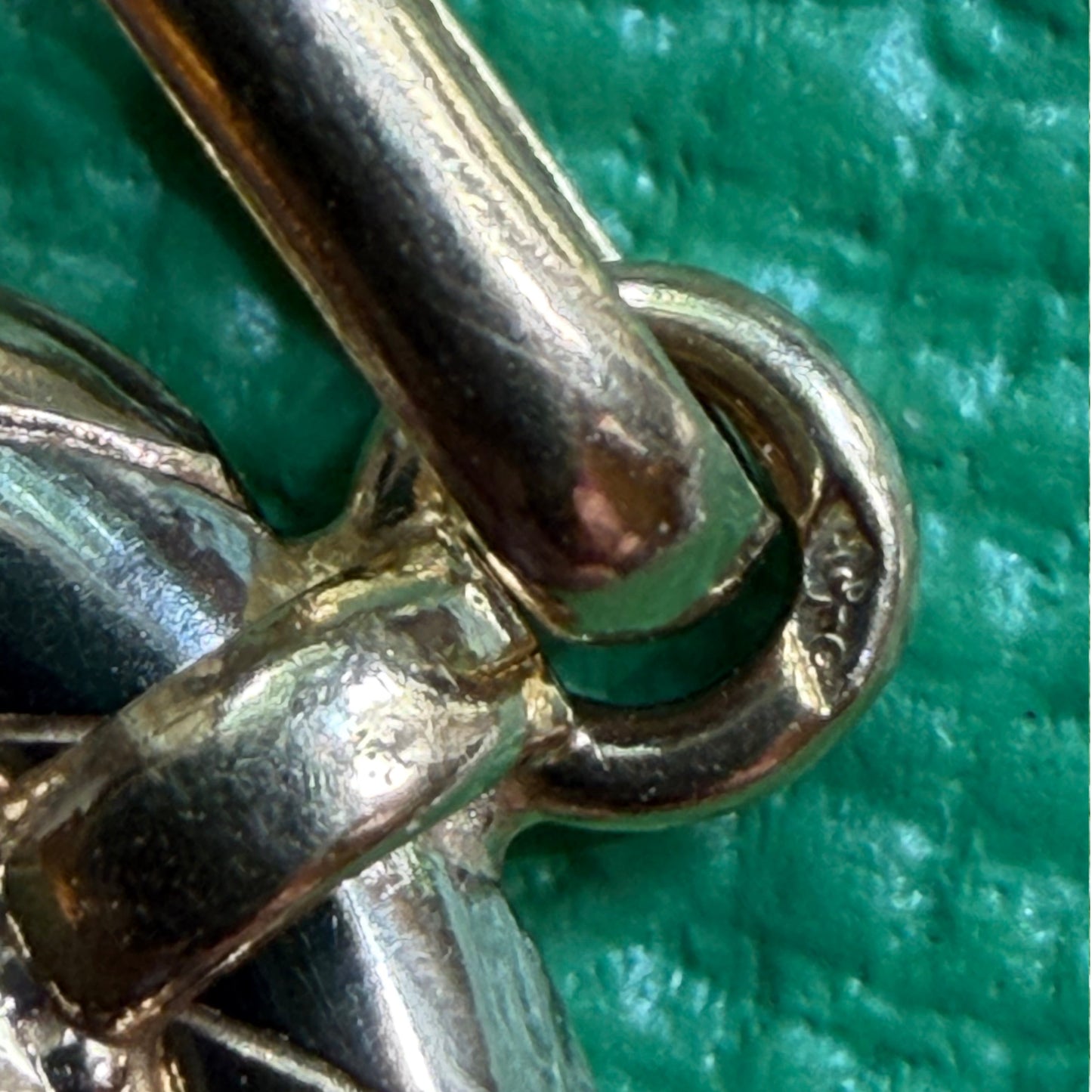 French eagle hallmark and master goldsmith's mark on antique 18k tricolour gold pendant circa 1875