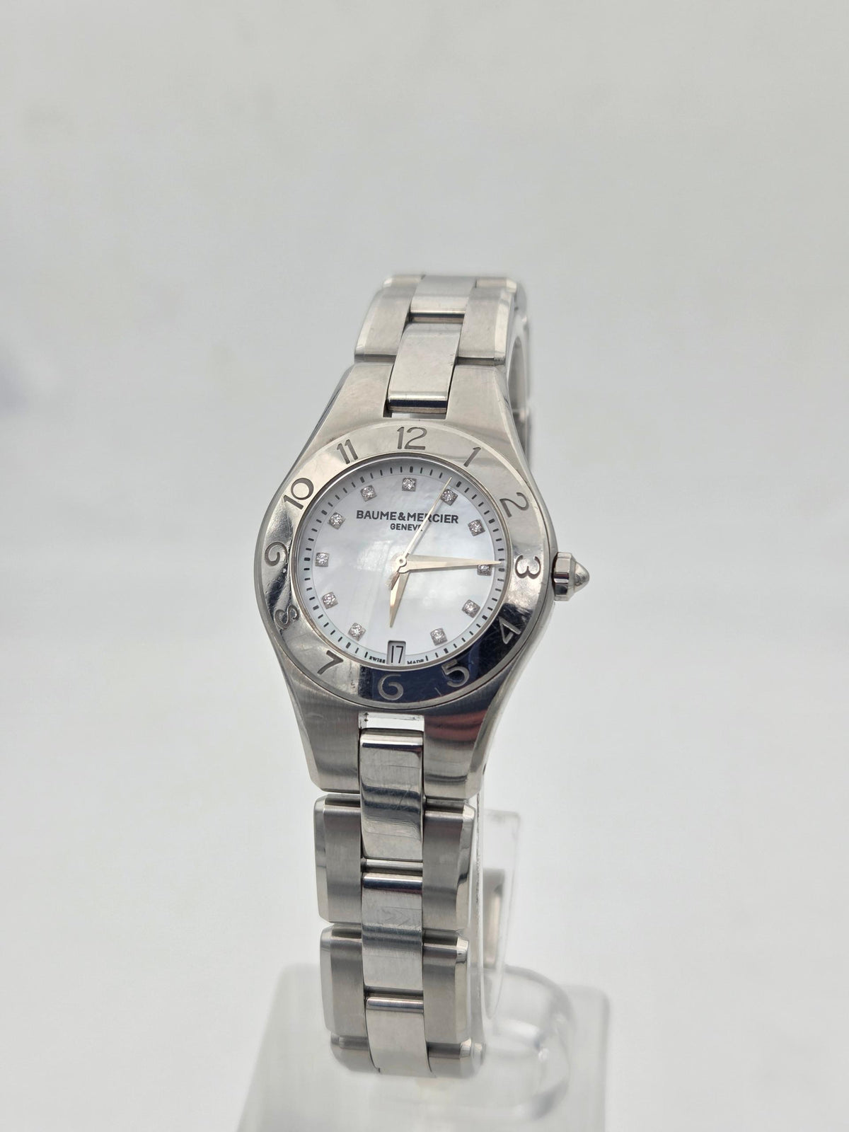 Baume & Mercier 27mm Ladies’ Watch Date Linea Mother of pearl dial 65690