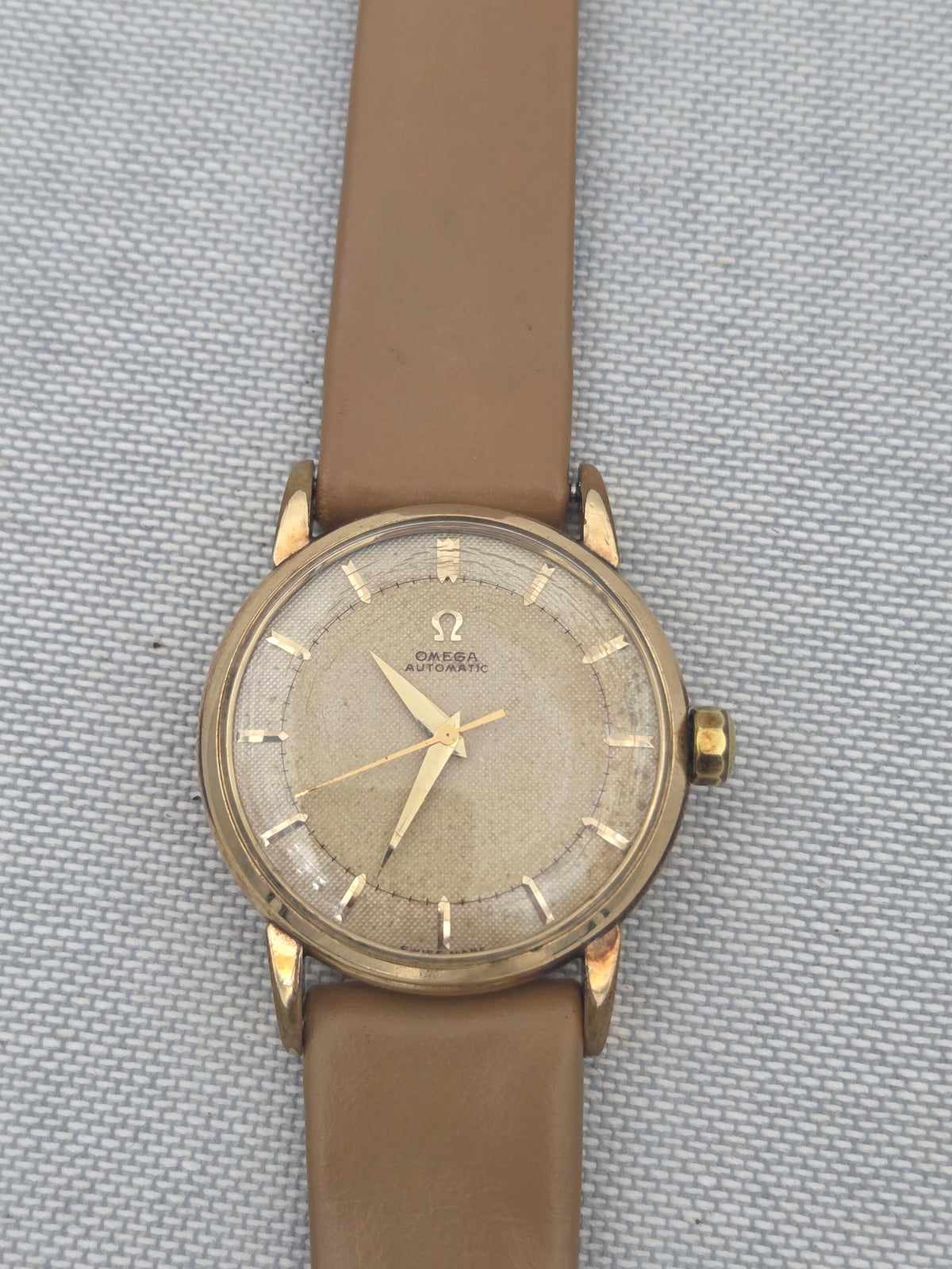 Omega Classic 2865-1 sc 80 micron gold plated honeycomb dial (405)