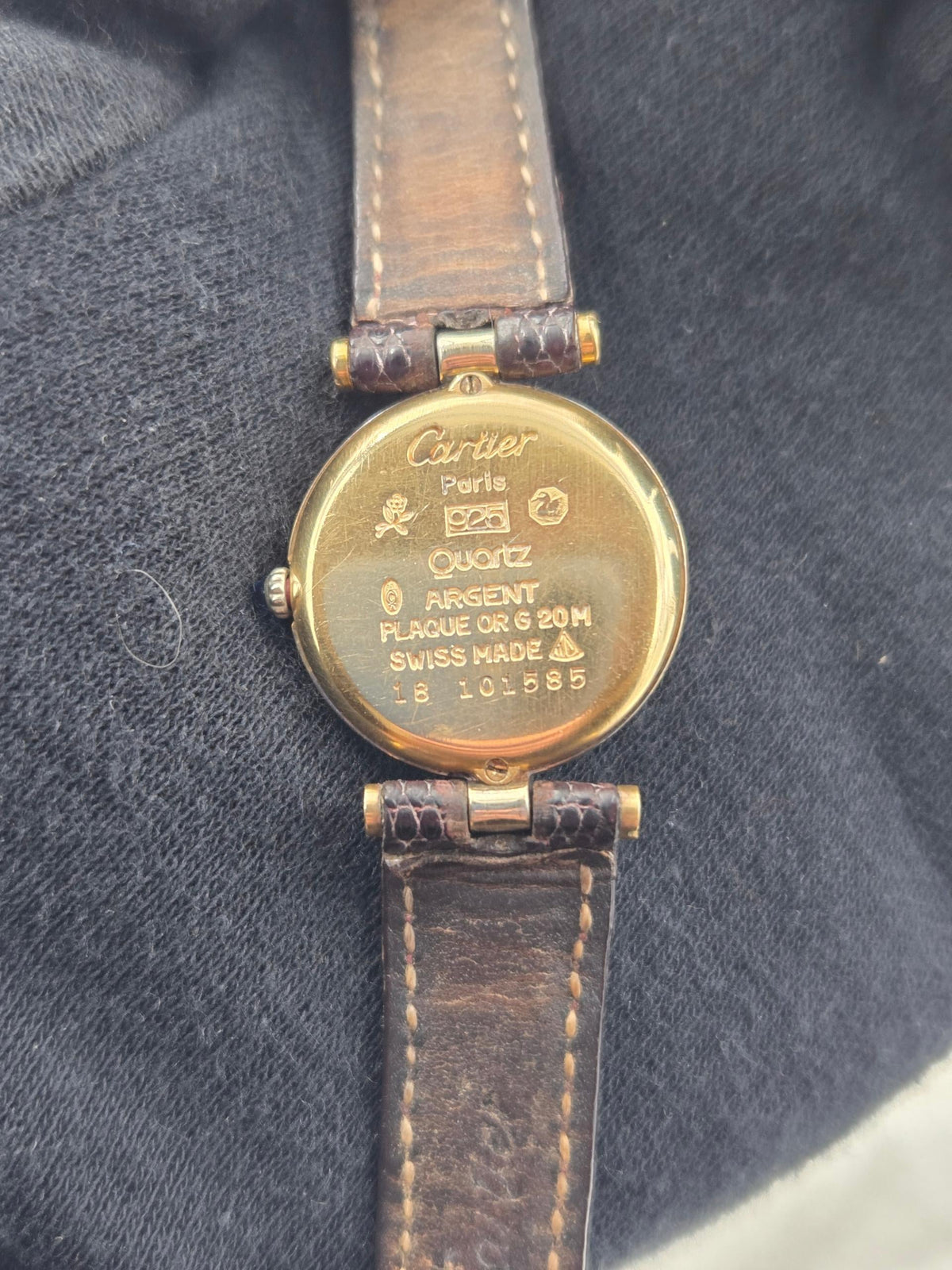 Cartier Vendome 1851 24mm must vermeil (483)