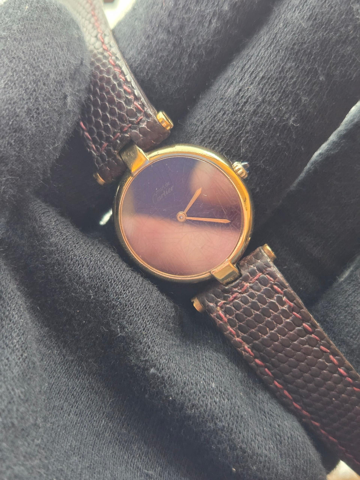 Cartier Vendome 1851 24mm must vermeil (483)