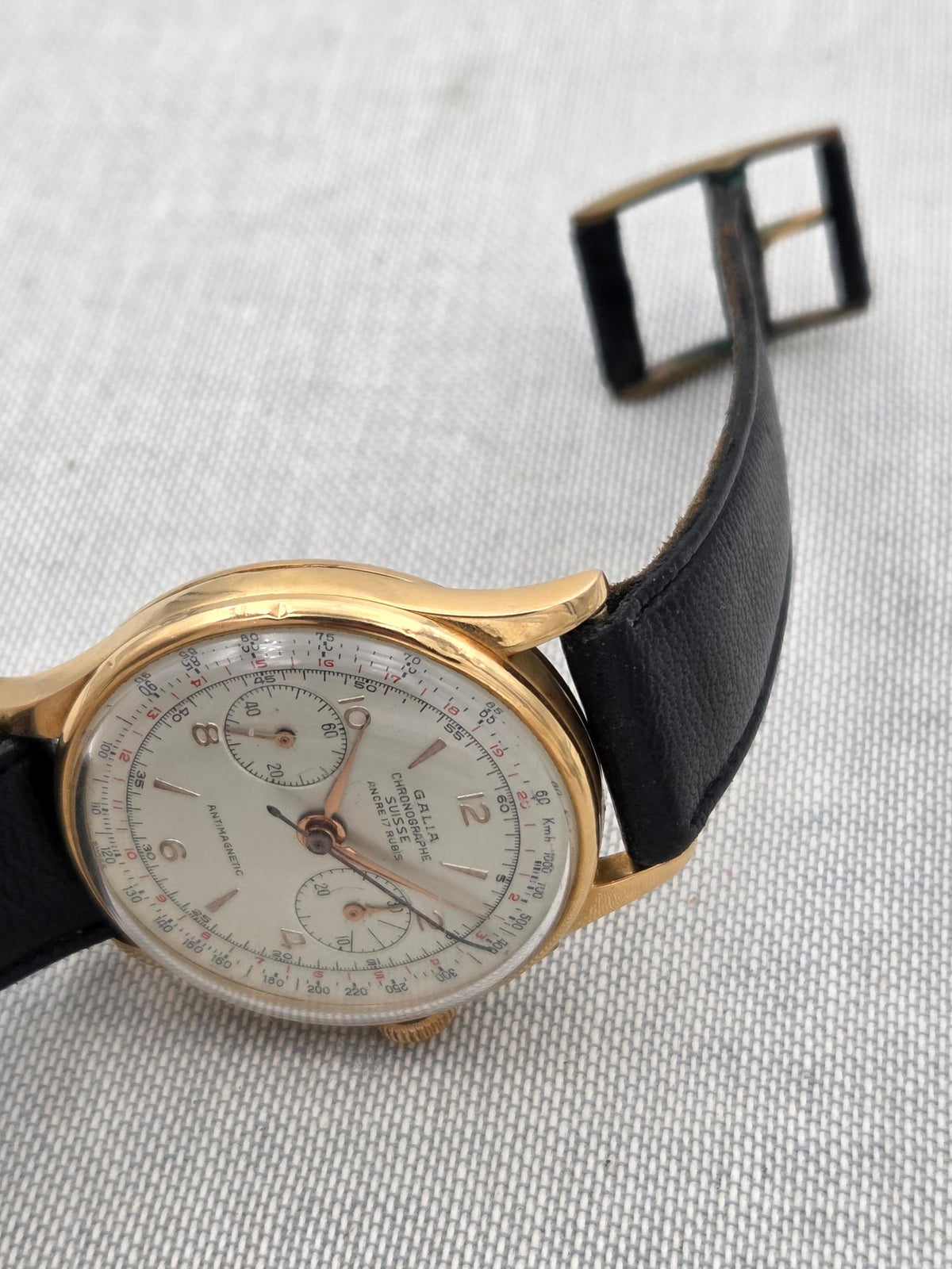 Chronographe Suisse Cie Galia Chronographe suisse galia 18k gold