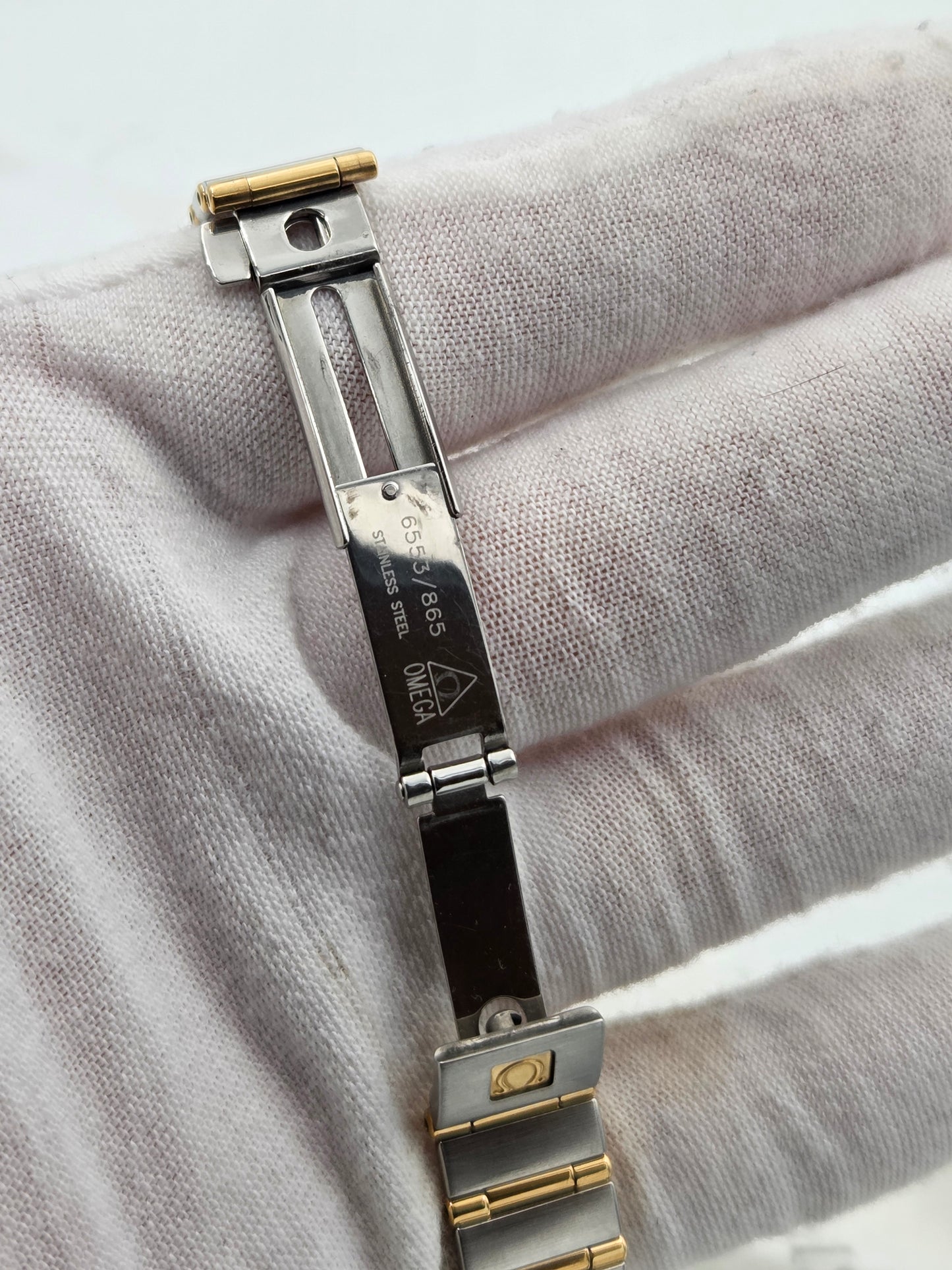 Omega lady constellation 22mm diamonds steel and gold ref 1267.75.00