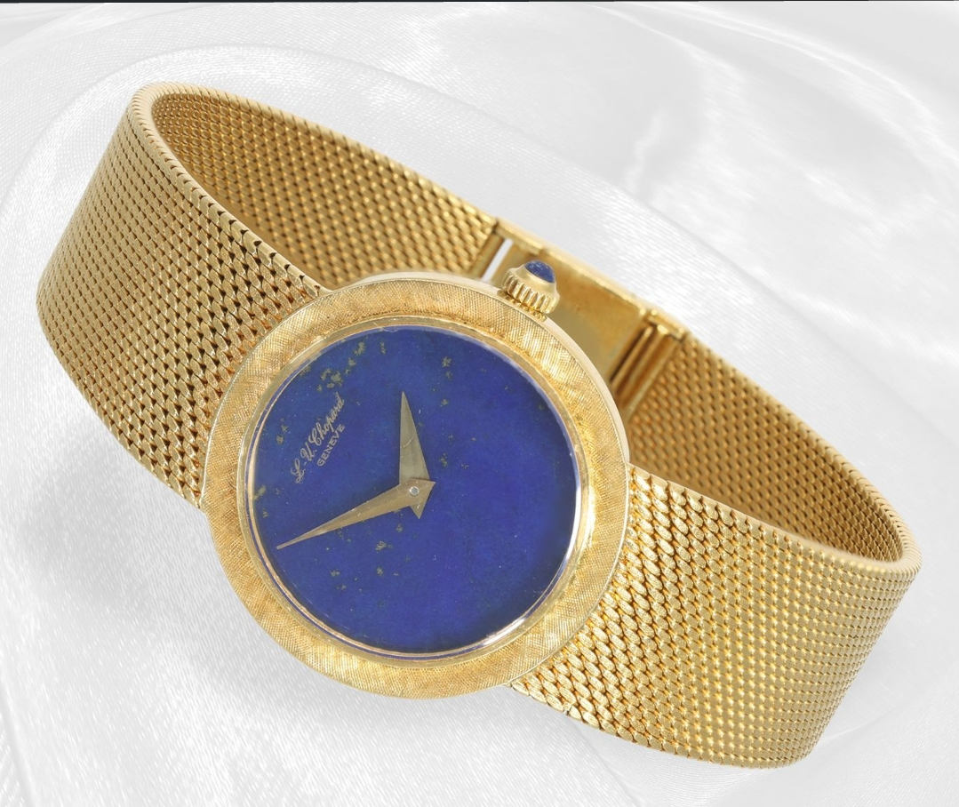 Chopard lapis 18k gold 25mm