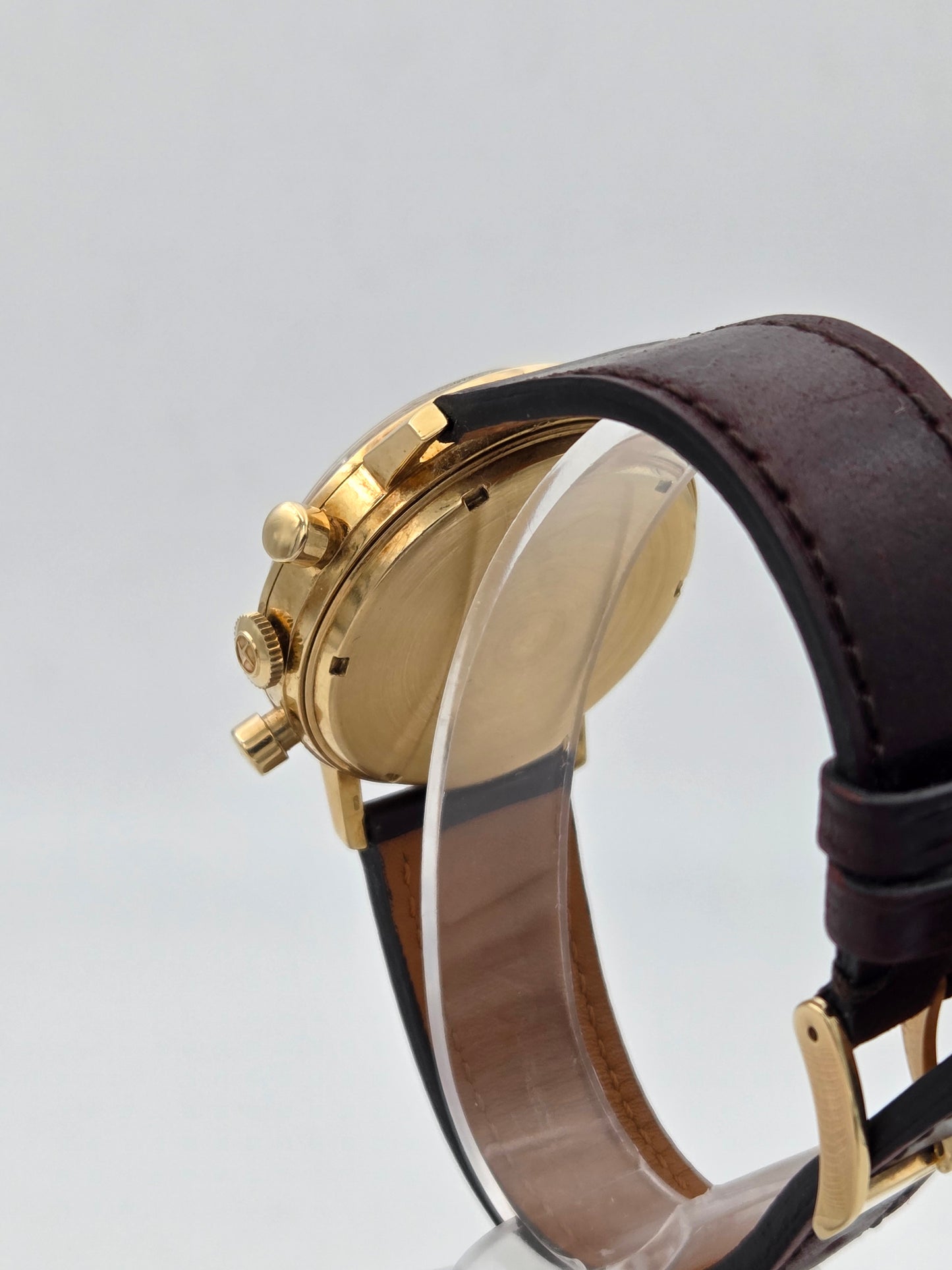 Vintage zenith chronograph stellina 37mm 18k gold cal 146hp 1960