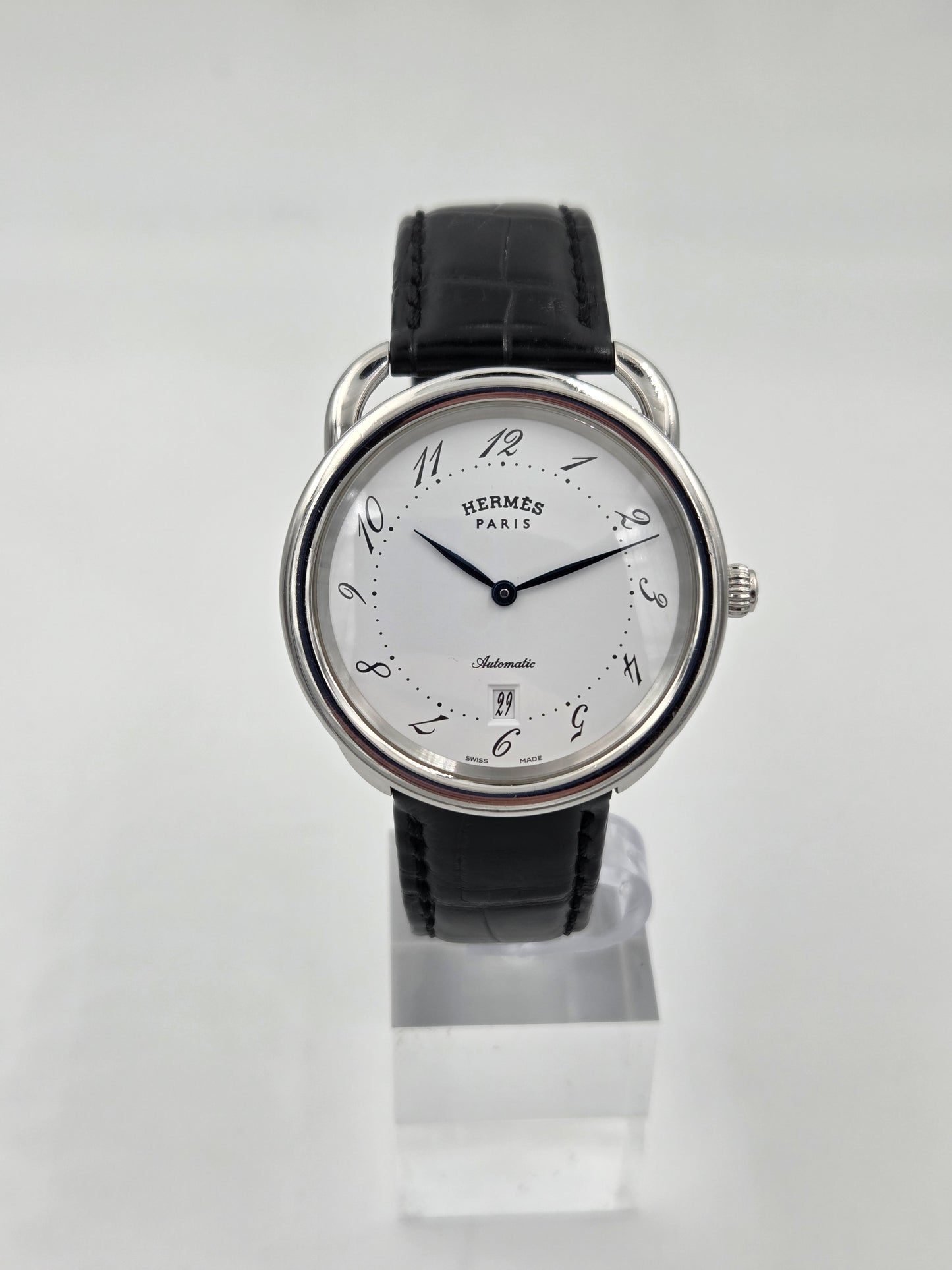 Hermes arceau automatic 41mm ar7.710 white dial