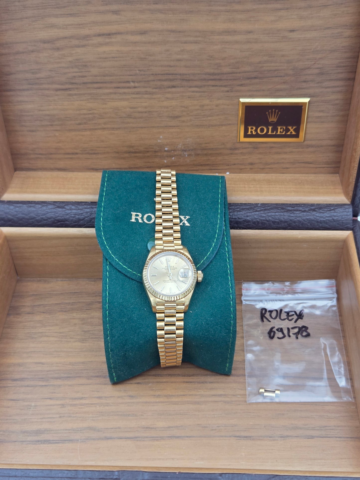 Rolex 69178 Datejust 18k gold president bracelet from 1988