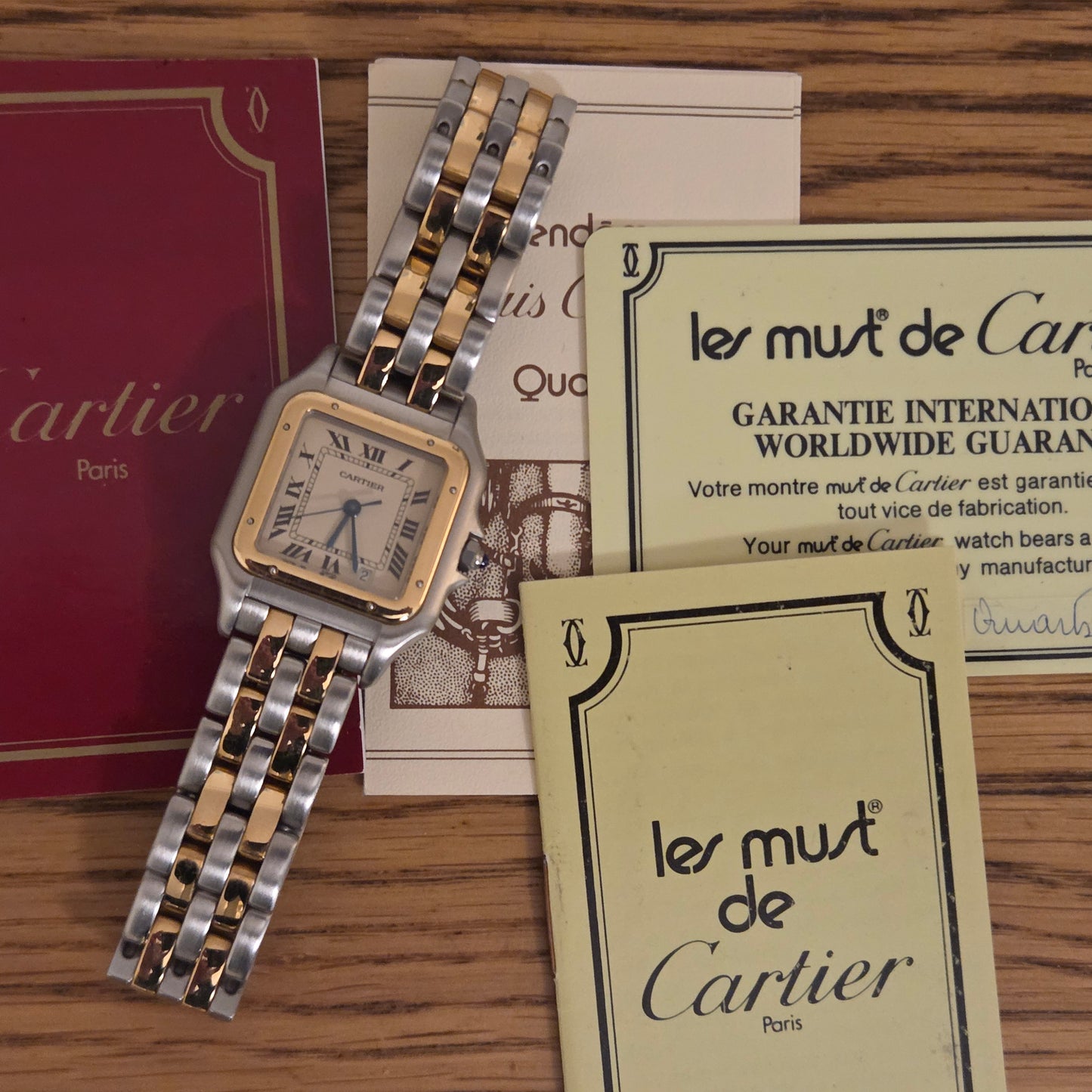 Cartier panthère quartz 27mm medium ref 183949 full set