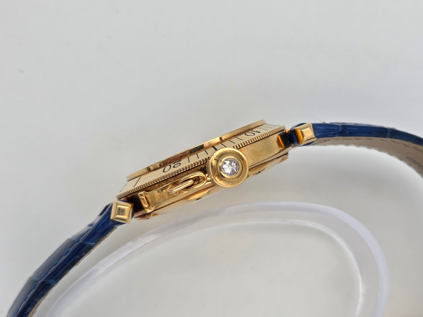 Cartier Pasha 1023 lapis lazuli dial, 18k gold case