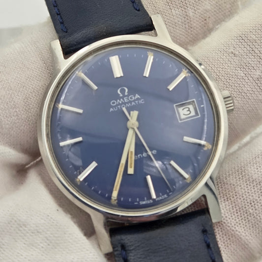 Omega 166.0163 geneve 35mm automatic blue dial