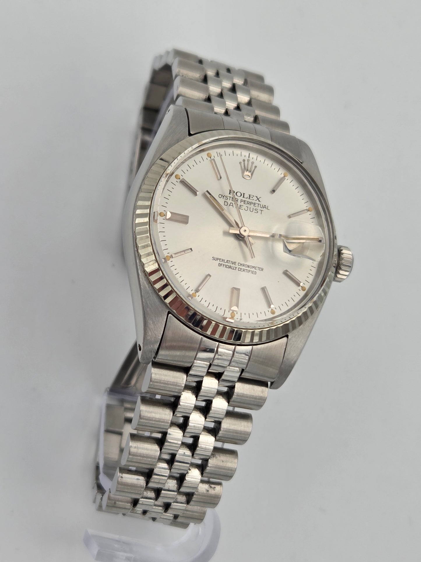 Rolex datejust 36mm 16014 silver dial