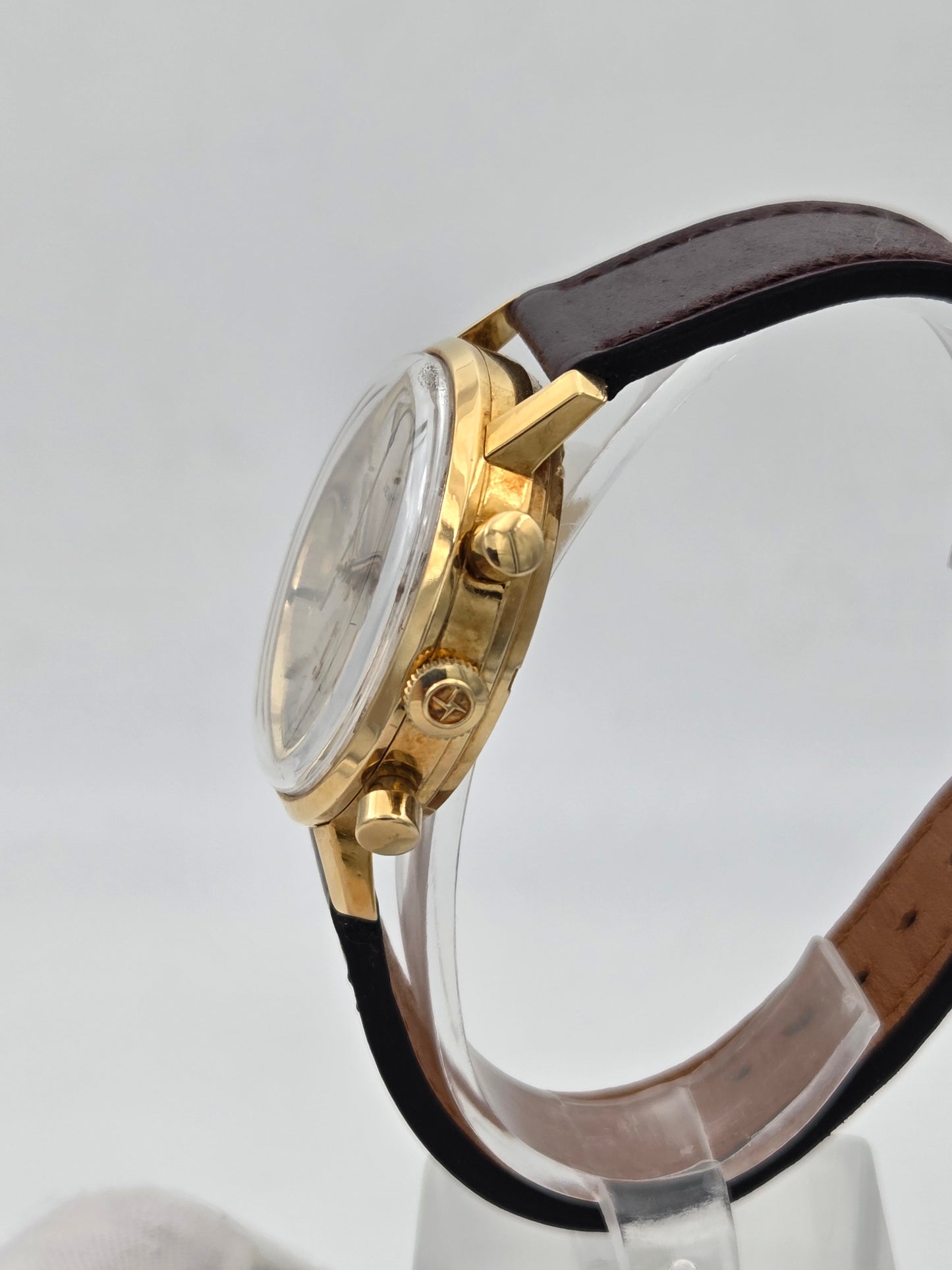 Vintage zenith chronograph stellina 37mm 18k gold cal 146hp 1960
