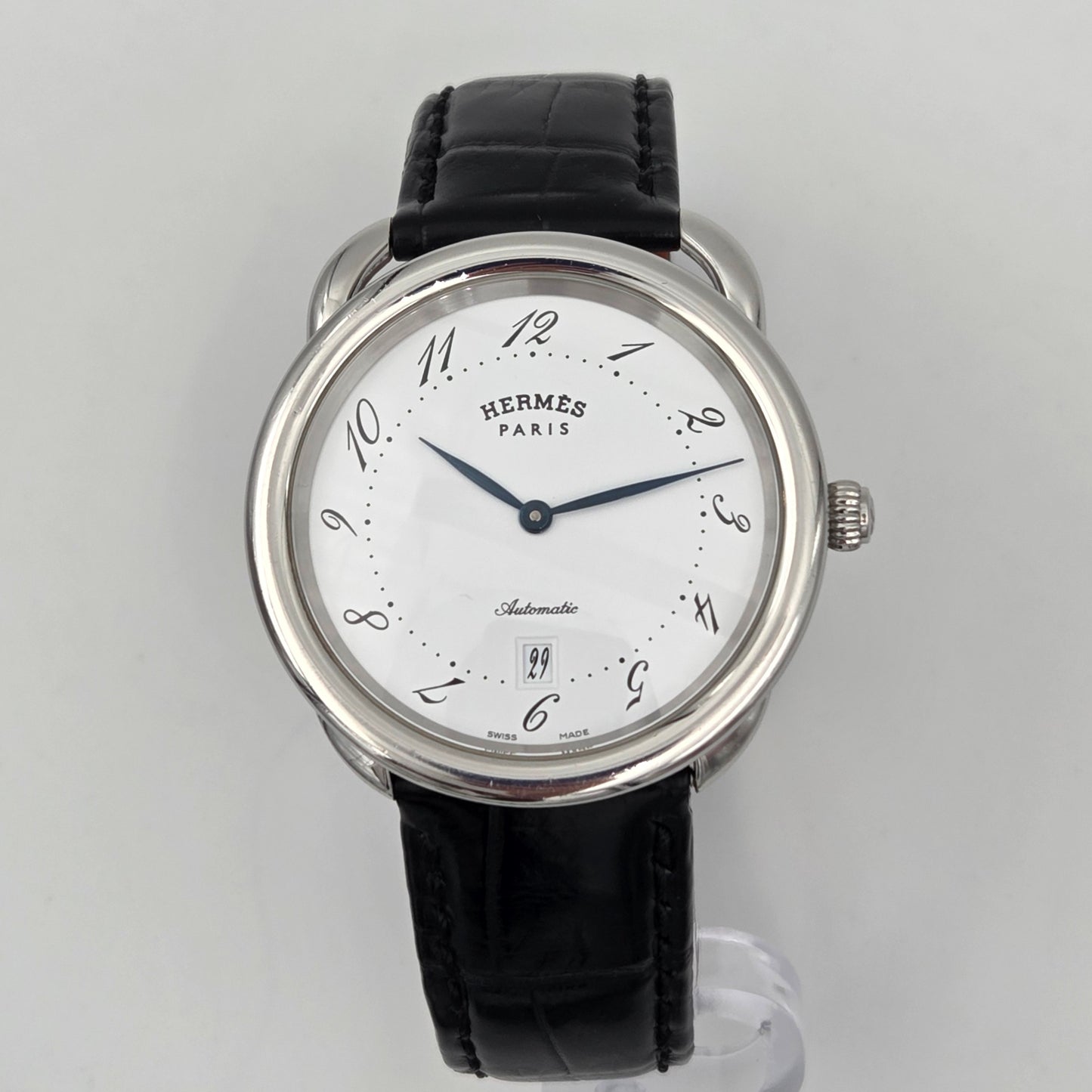 Hermes arceau automatic 41mm ar7.710 white dial