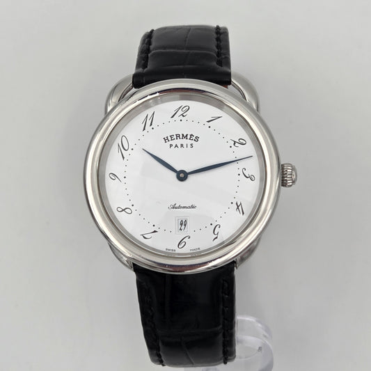 Hermes arceau automatic 41mm ar7.710 white dial