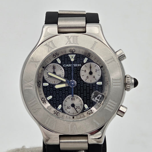 Cartier 21 chronoscaph ref 2424 quartz