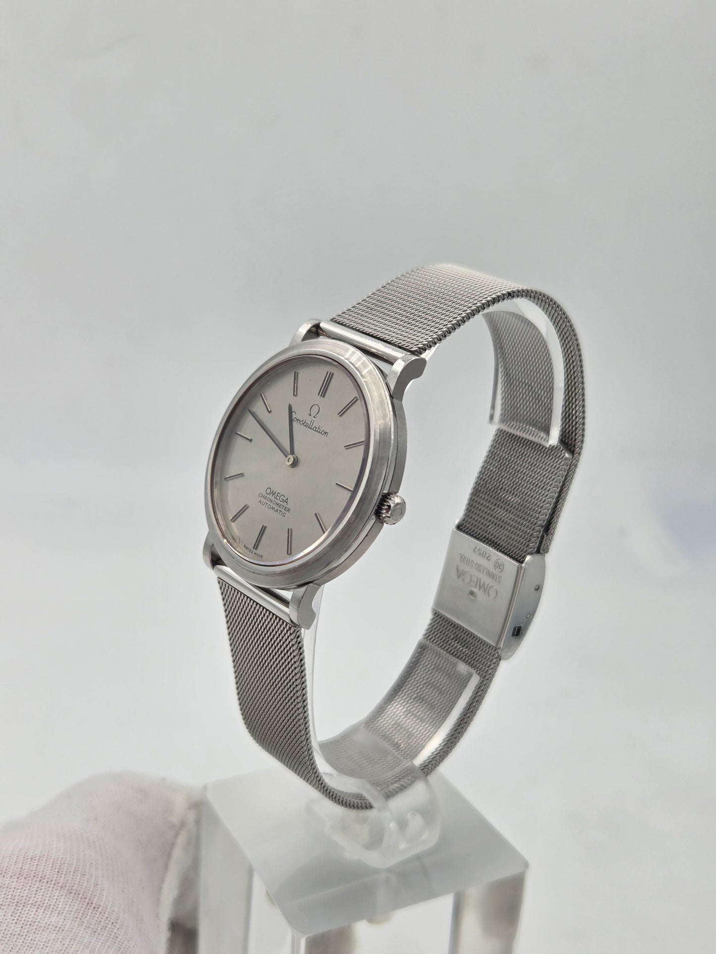 Omega Constellation automatic ultra thin 157.0001 calibre 712, mesh bracelet 2057