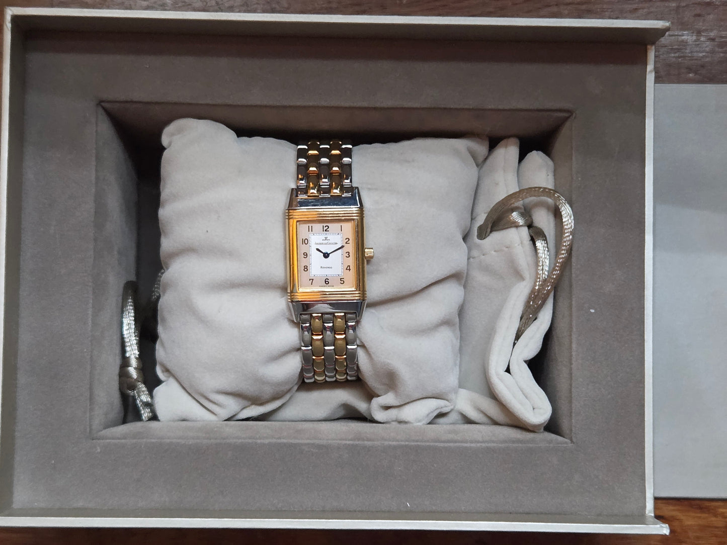 Jaeger-lecoultre Reverso gold and steel quartz 260.5.08