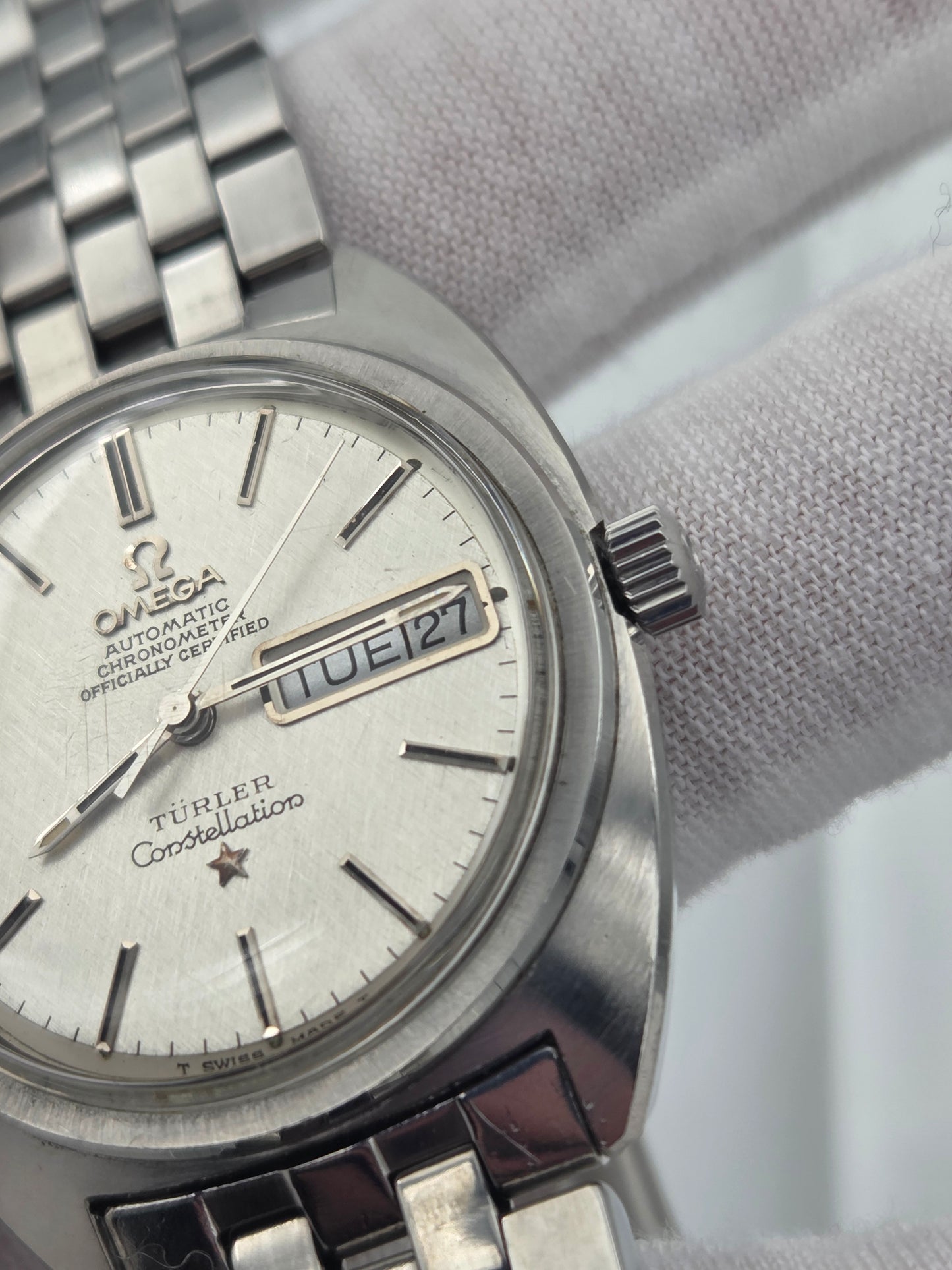 Omega Constellation C-Shape, Turler linen dial – Ref. 168.019 35mm x 40mm