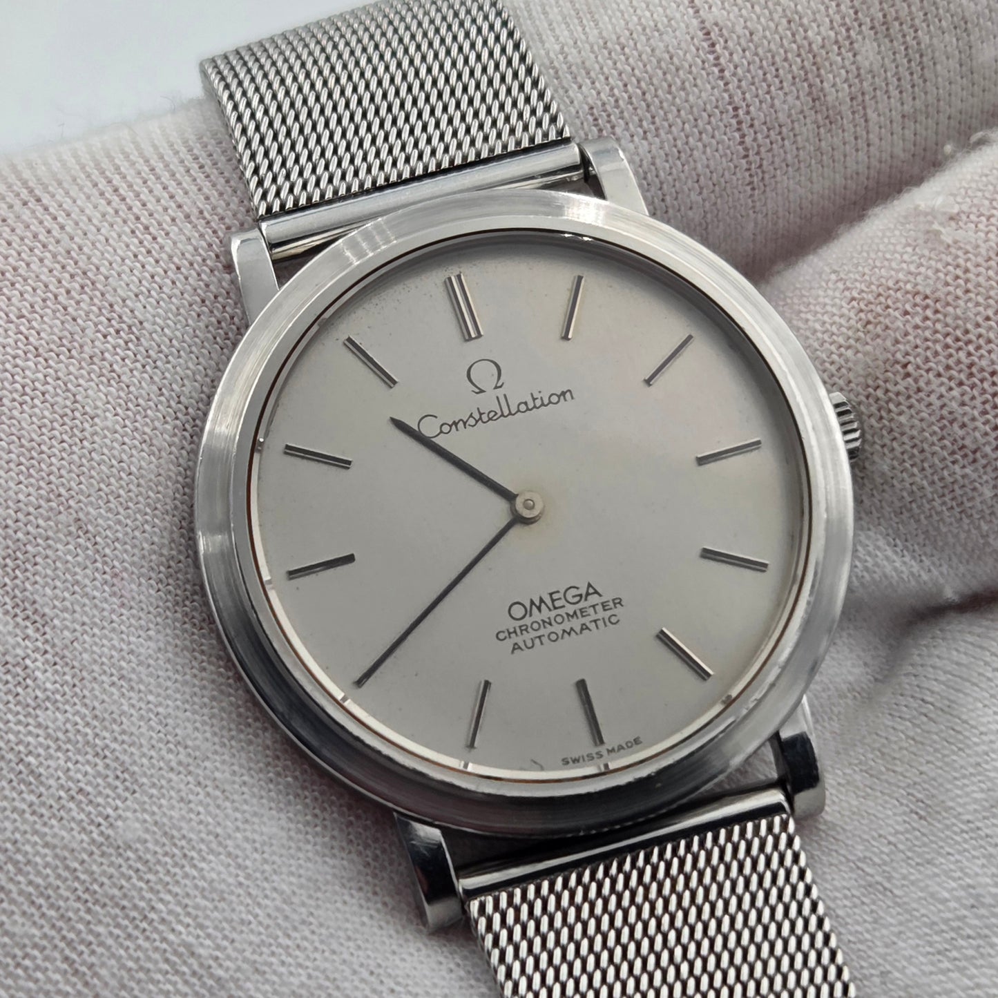 Omega Constellation automatic ultra thin 157.0001 calibre 712, mesh bracelet 2057