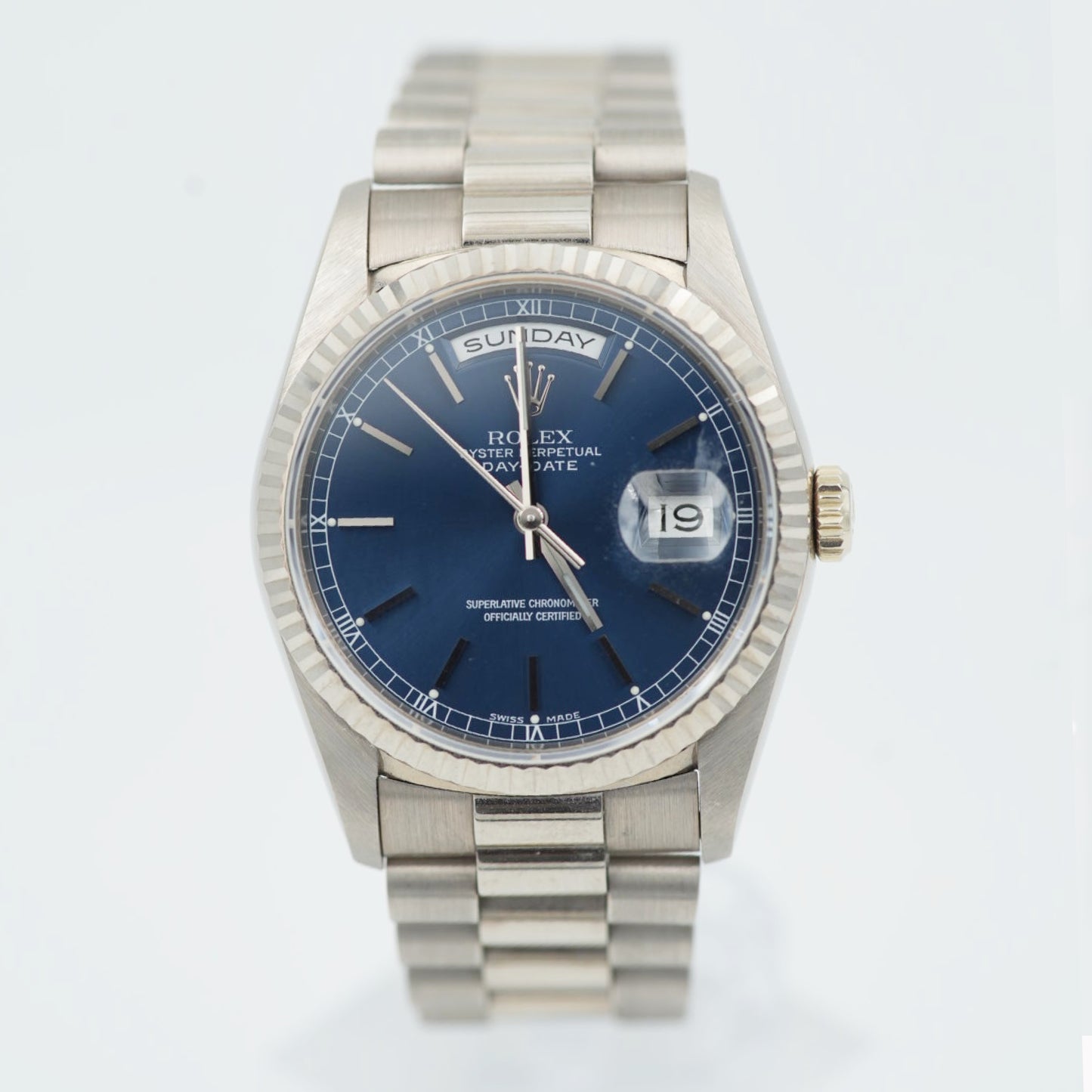 Rolex Day-Date 36mm Ref. 18239 - White Gold with Blue Dial