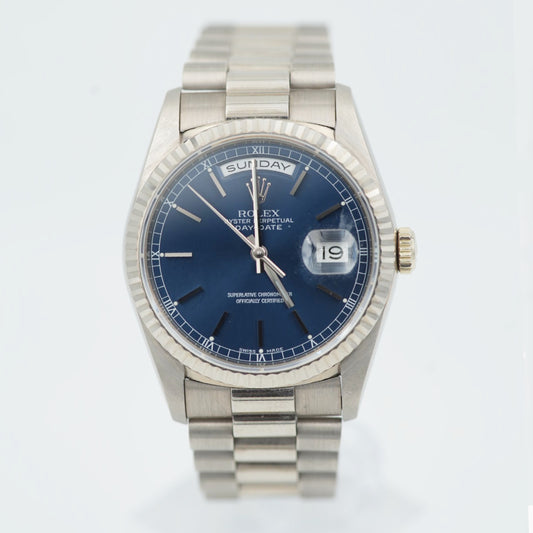 Rolex Day-Date 36mm Ref. 18239 - White Gold with Blue Dial