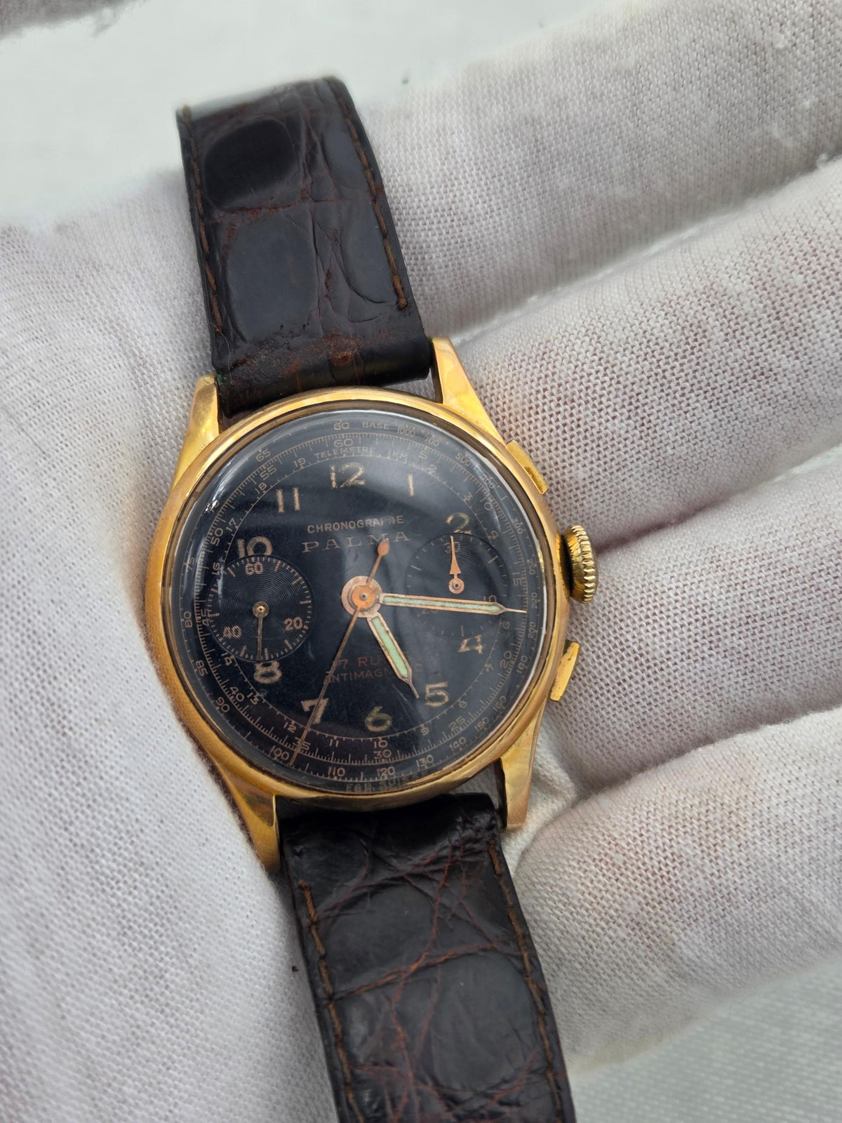 Chronographe Suisse Cie Palma Palma 18k manual 34mm