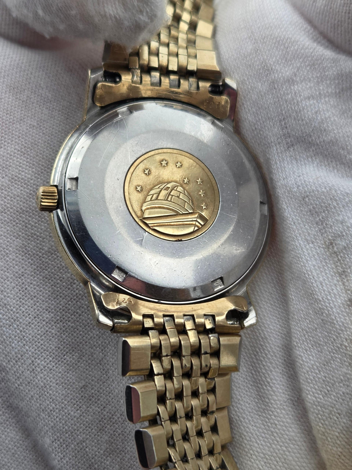 Omega Constellation Serviced Pie pan gold cap (347)