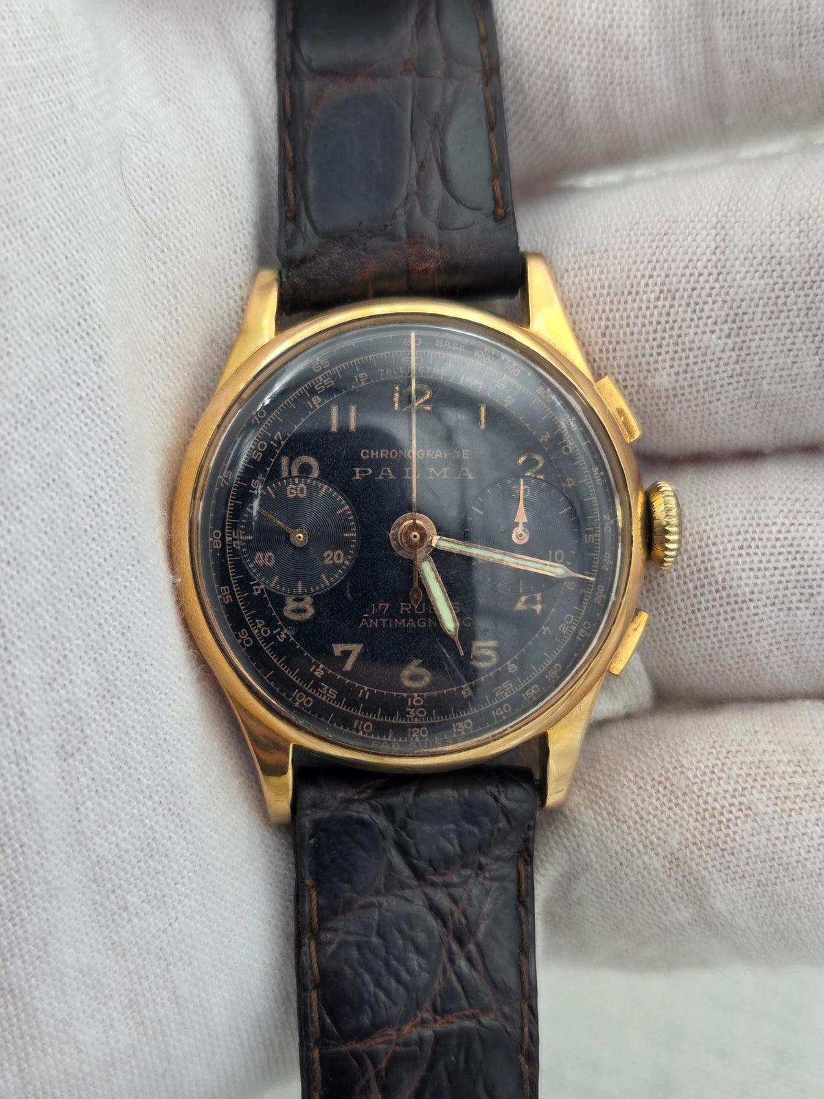 Chronographe Suisse Cie Palma Palma 18k manual 34mm