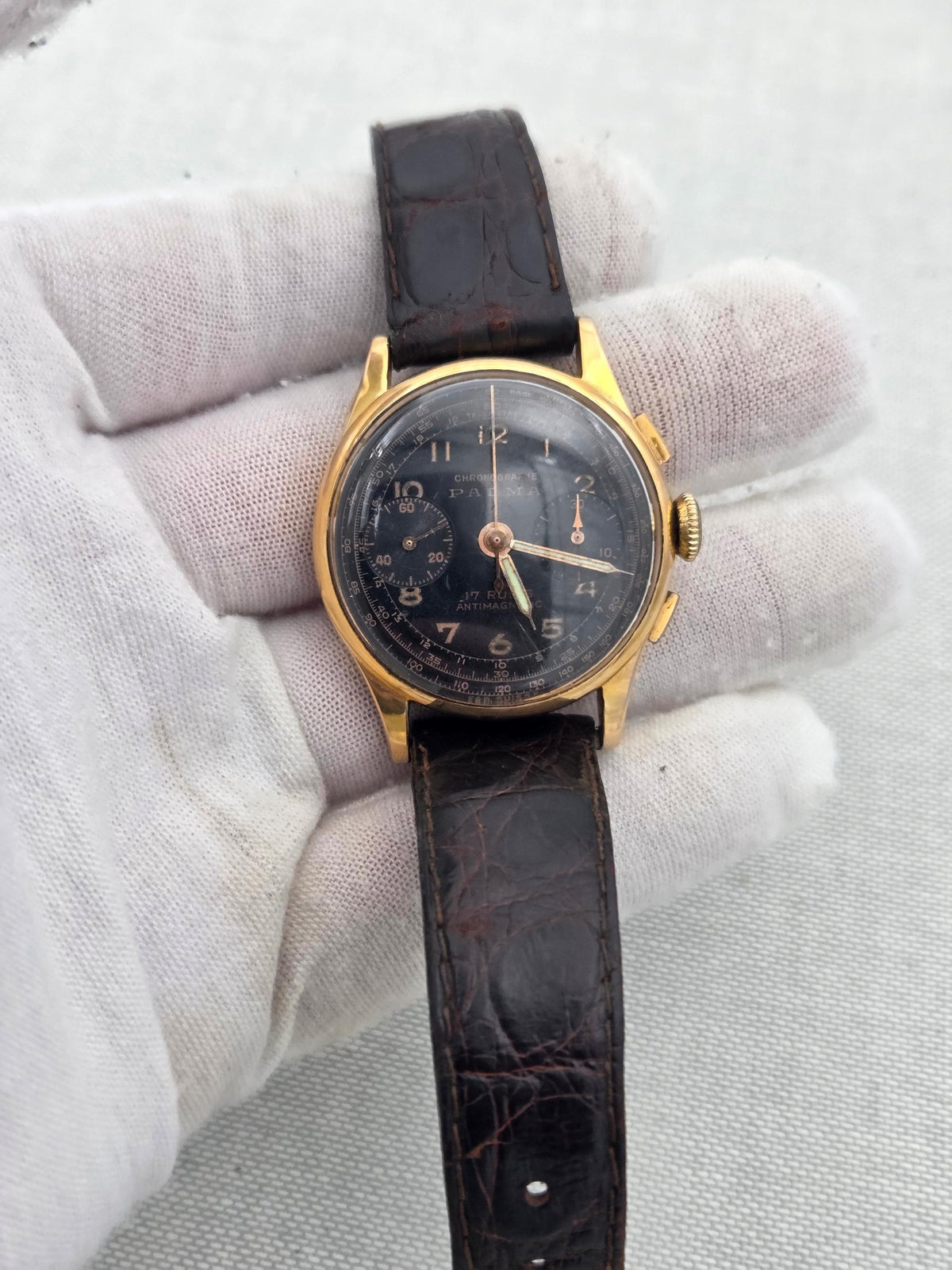 Chronographe Suisse Cie Palma Palma 18k manual 34mm