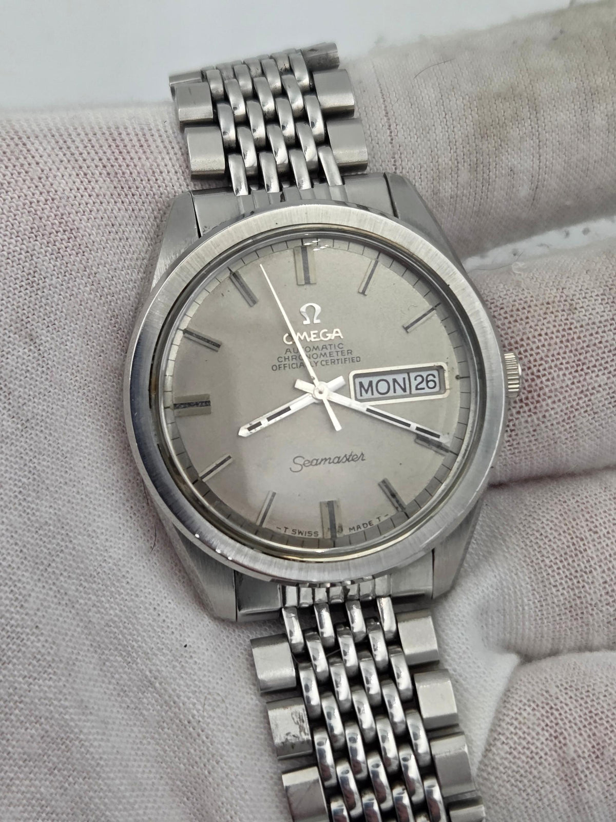 Omega Seamaster Chronometer day date sparkle 36mm