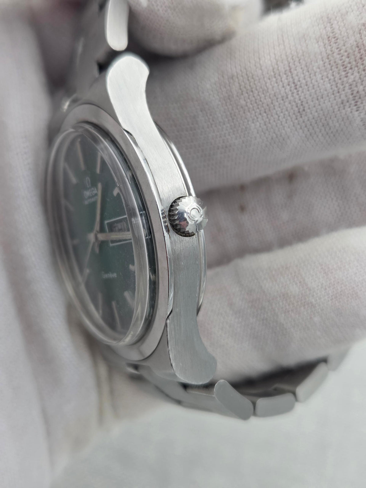 Omega Genève Serviced Day-date green spider dial Genève