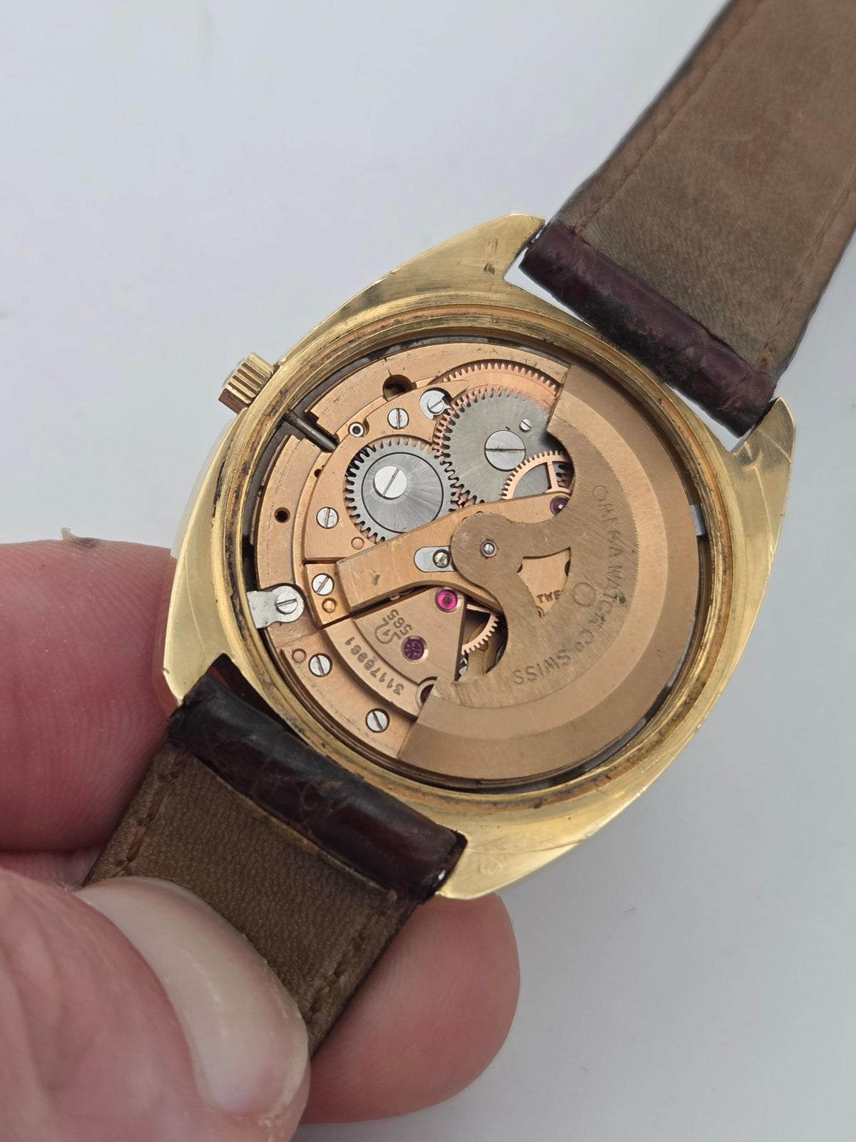 Omega Seamaster Rare Genève seamaster c shape 18k gold
