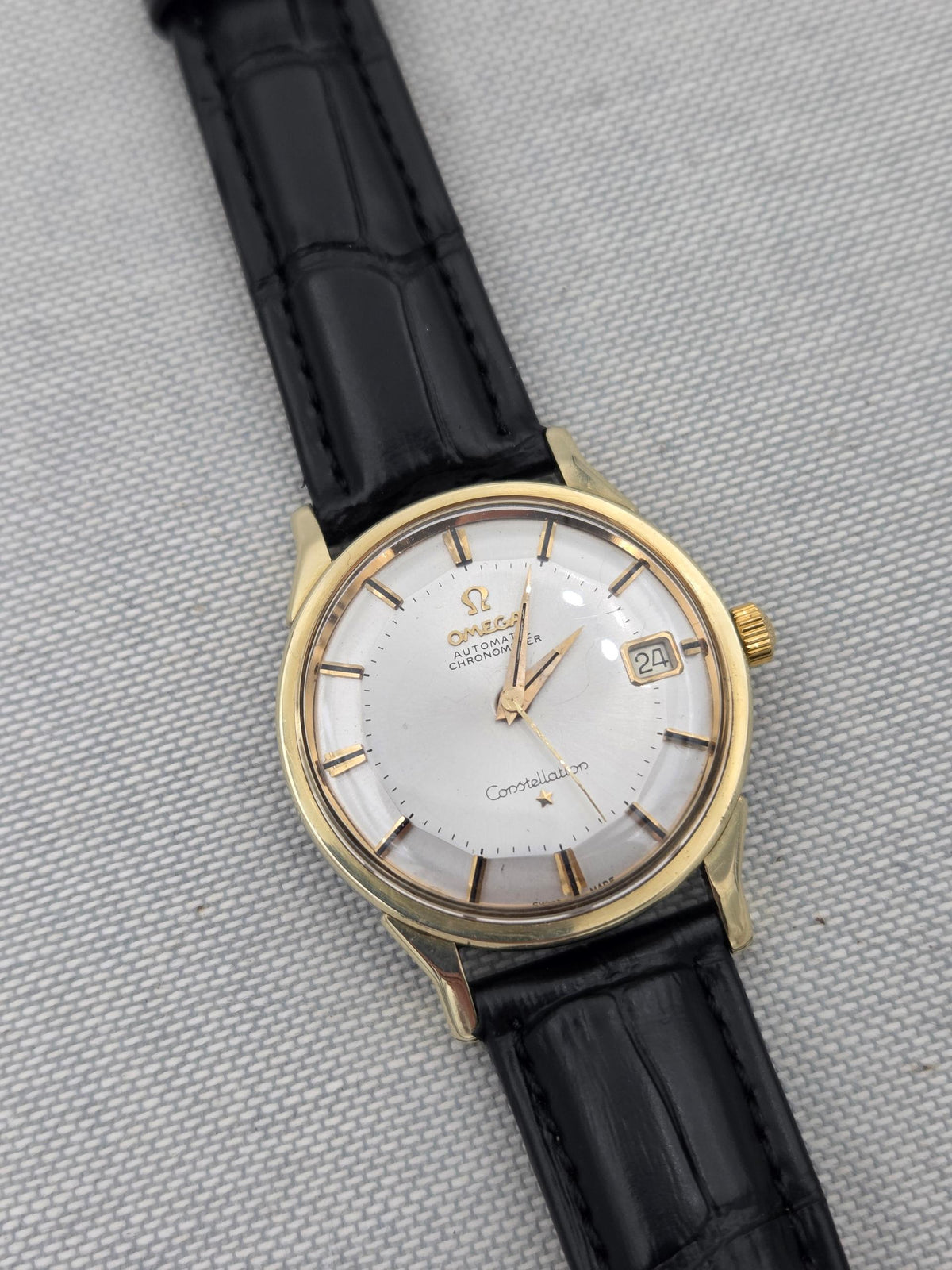 Omega Constellation Pie-pan dogleg gold cap constellation (463)