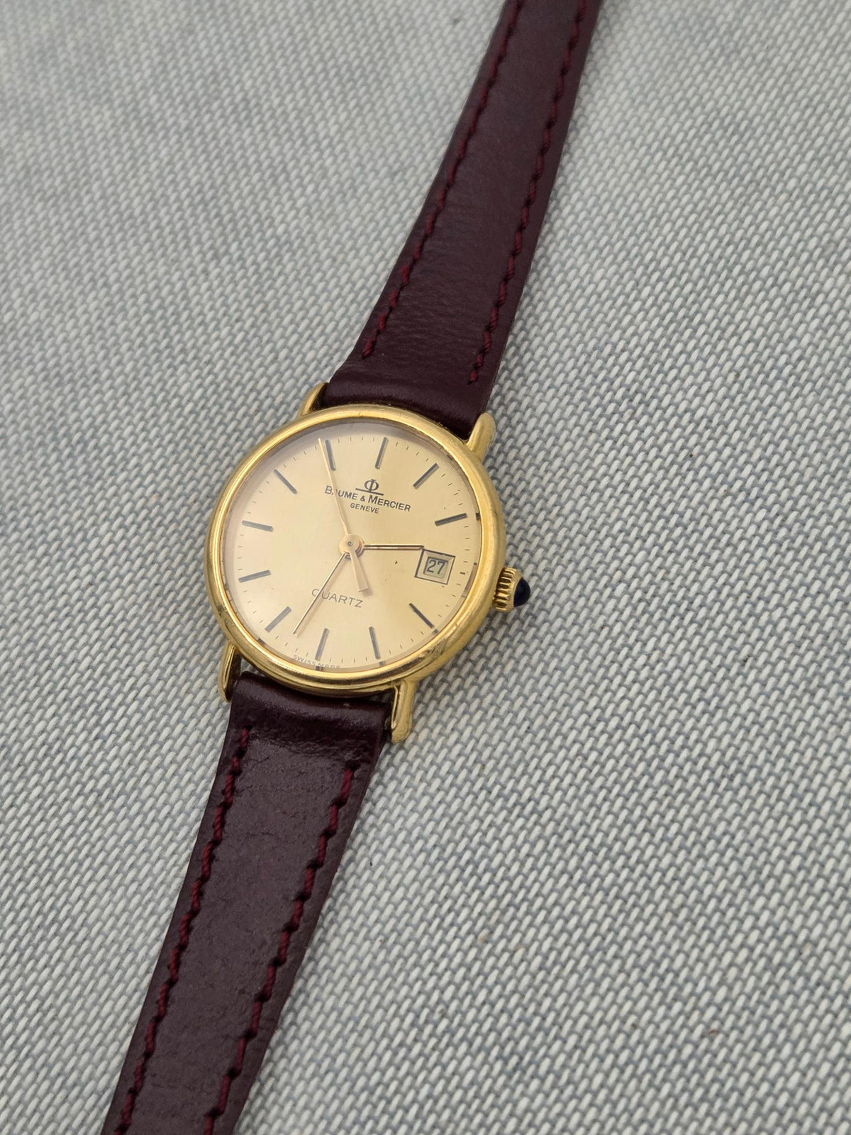 Baume & Mercier Classique 24mm 18k gold quartz baume